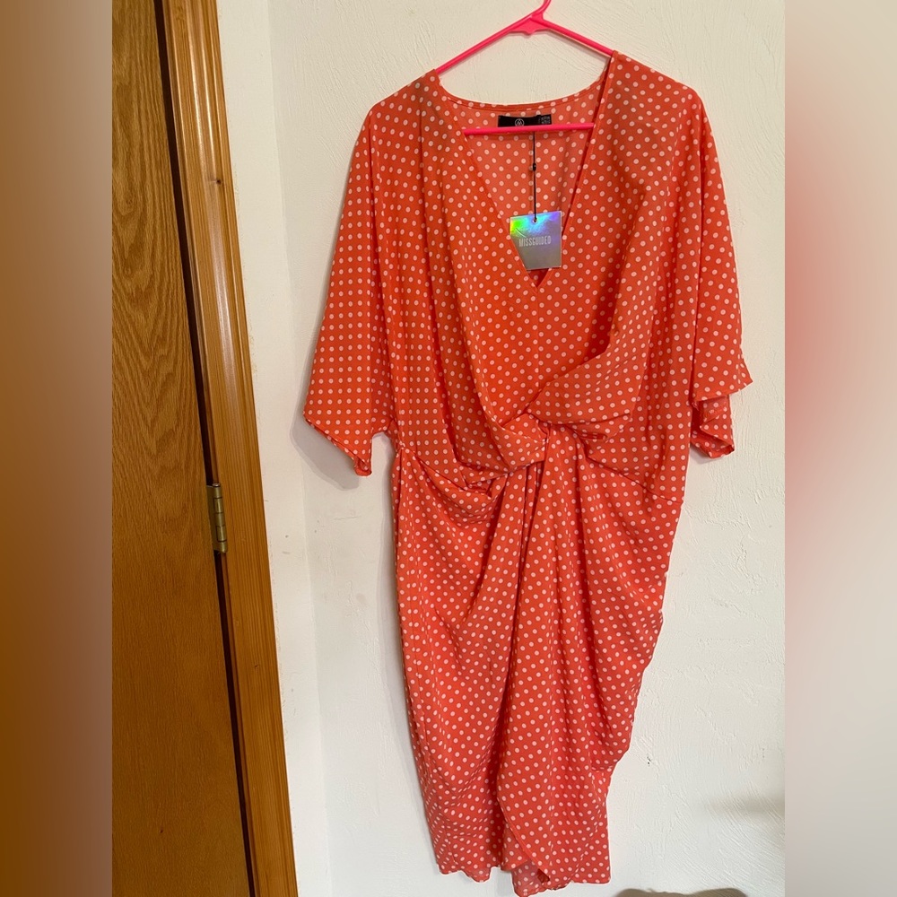 Missguided polka dot dress size 20 NWT